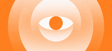 An eye opening inside concentric rings
