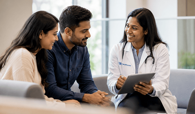 A returning patient meeting a care team
