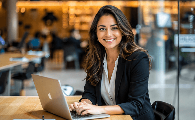 A buyer comparing property options on a laptop