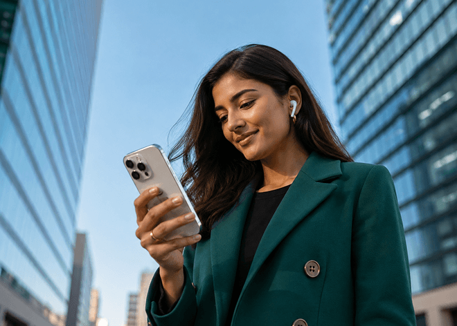 A buyer taking a call at home in the evening