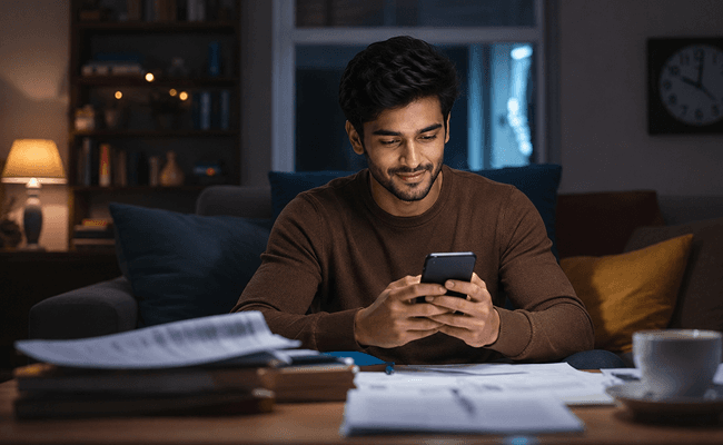 A prospect browsing a studio's schedule on a phone
