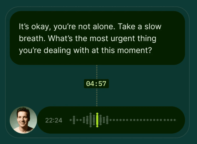 An inbound conversation opening on a phone